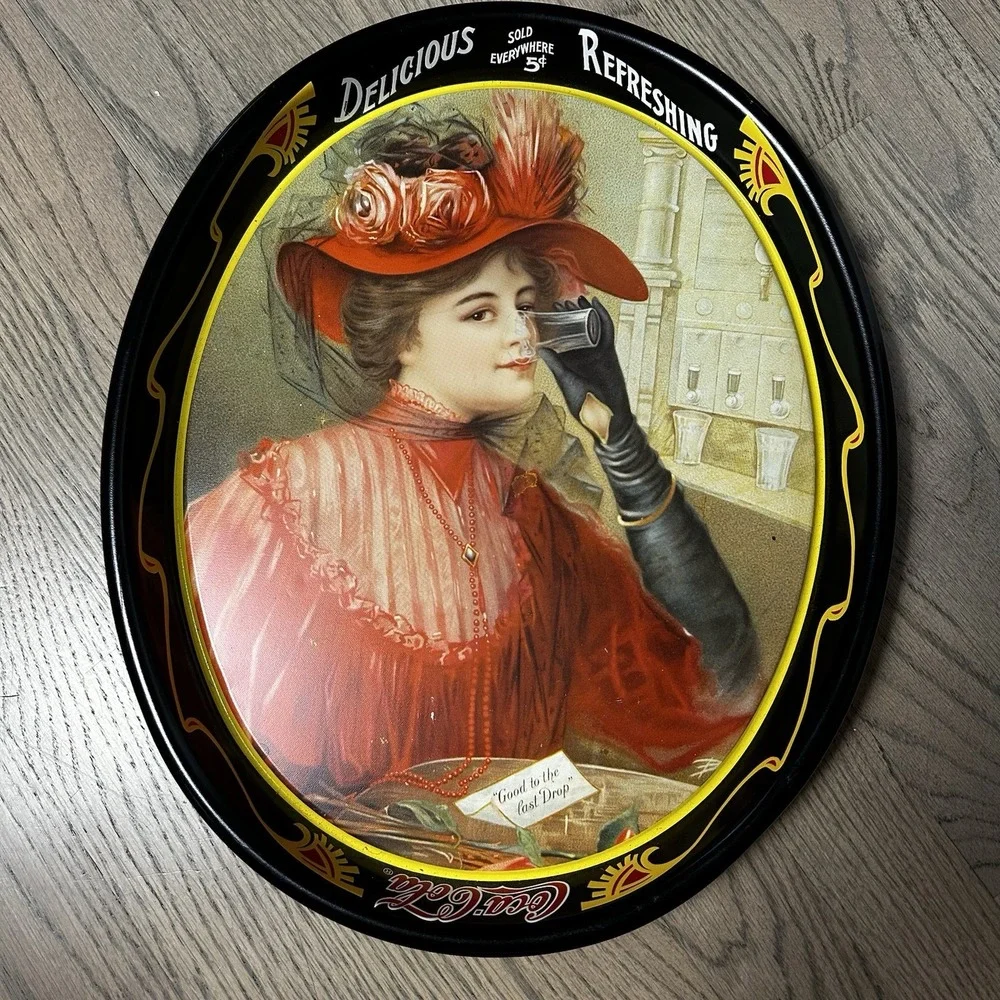 Vintage 1987 Repro Coca-Cola Tin Tray 